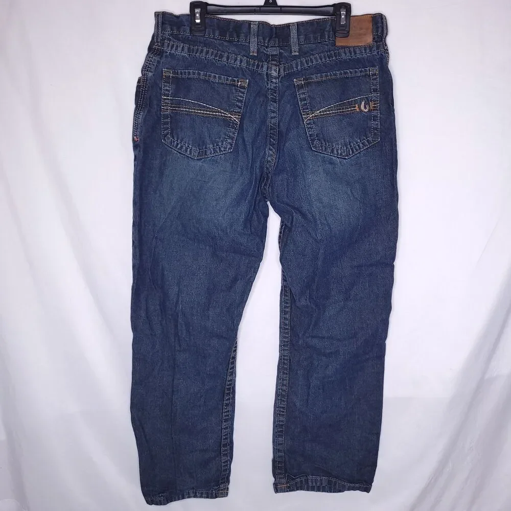 Lapco FR Jeans Mens 36x30 Blue Straight Leg
